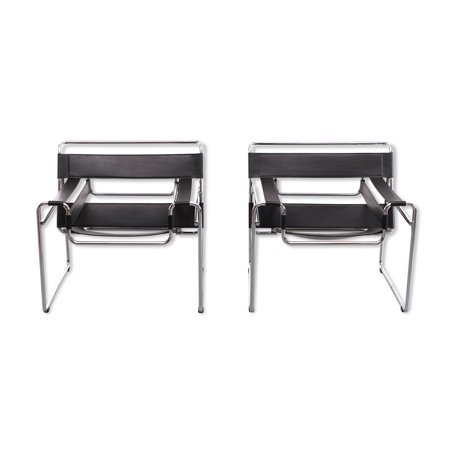 Pair of Wassily armchairs by Marcel Breuer 1970