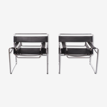 Pair of Wassily armchairs by Marcel Breuer 1970