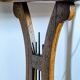 Lyre bedside table, cherry wood, 1960s.