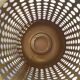 Photophore lanterne arrondie en métal beige