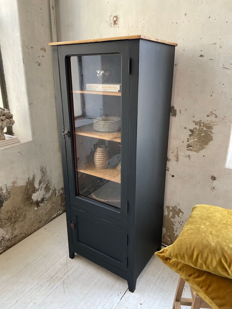 Old black storage window