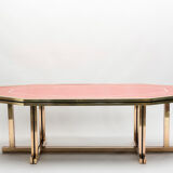 Red brass lacquered table  1970