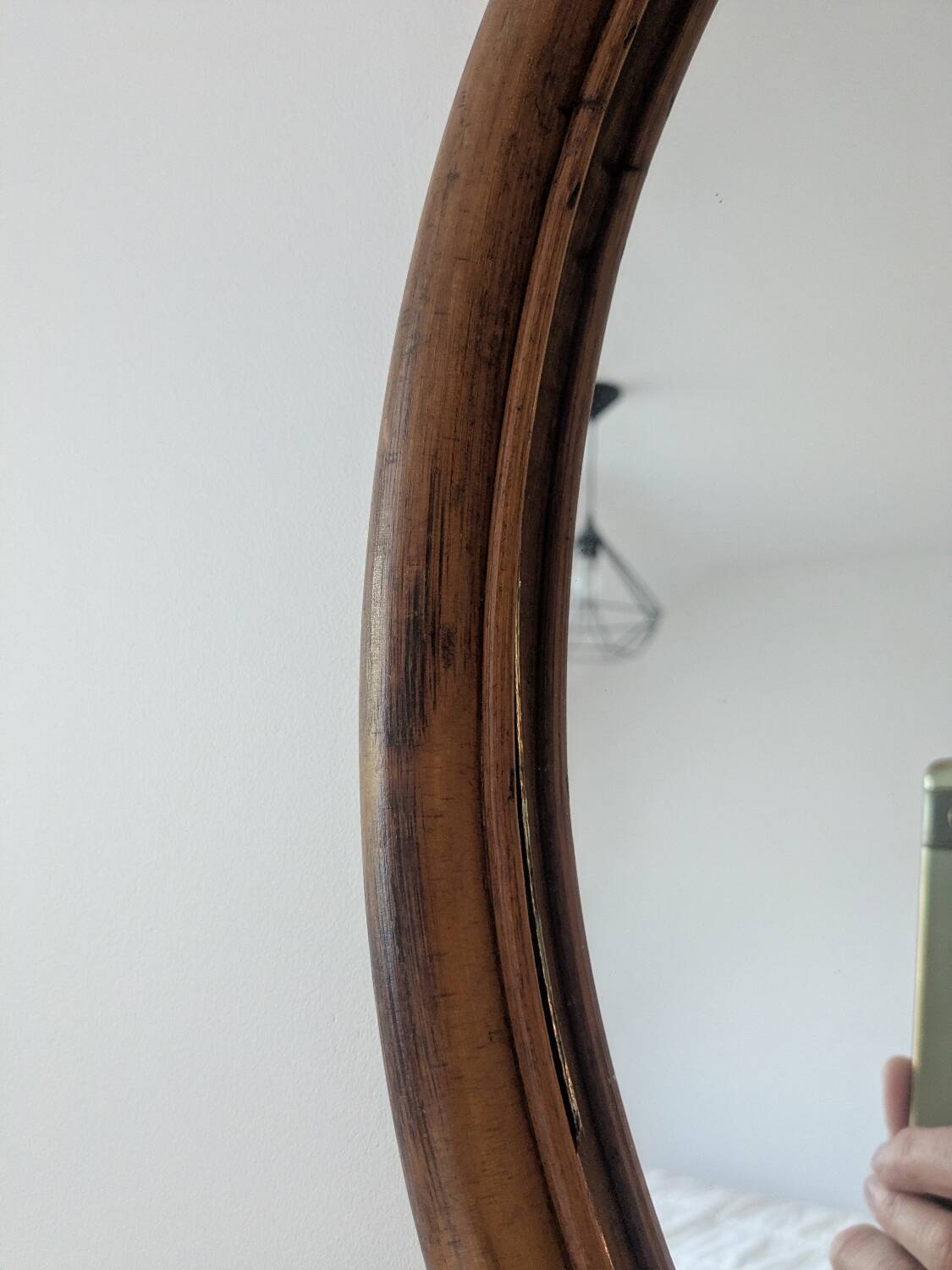 Vintage rattan mirror
