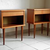 Pair of 70s bedside
