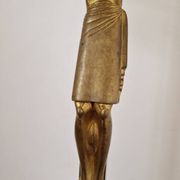Jean Lambert-Rucki (1888-1967) - Important gilded bronze sculpture - Christ on the cross - Signed