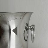Shiny silver metal champagne bucket