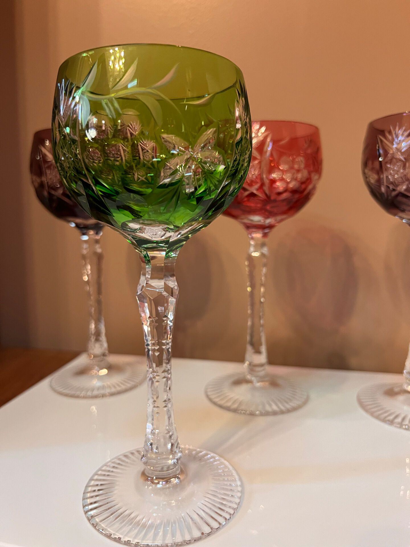 Service de verres à vin en cristal
