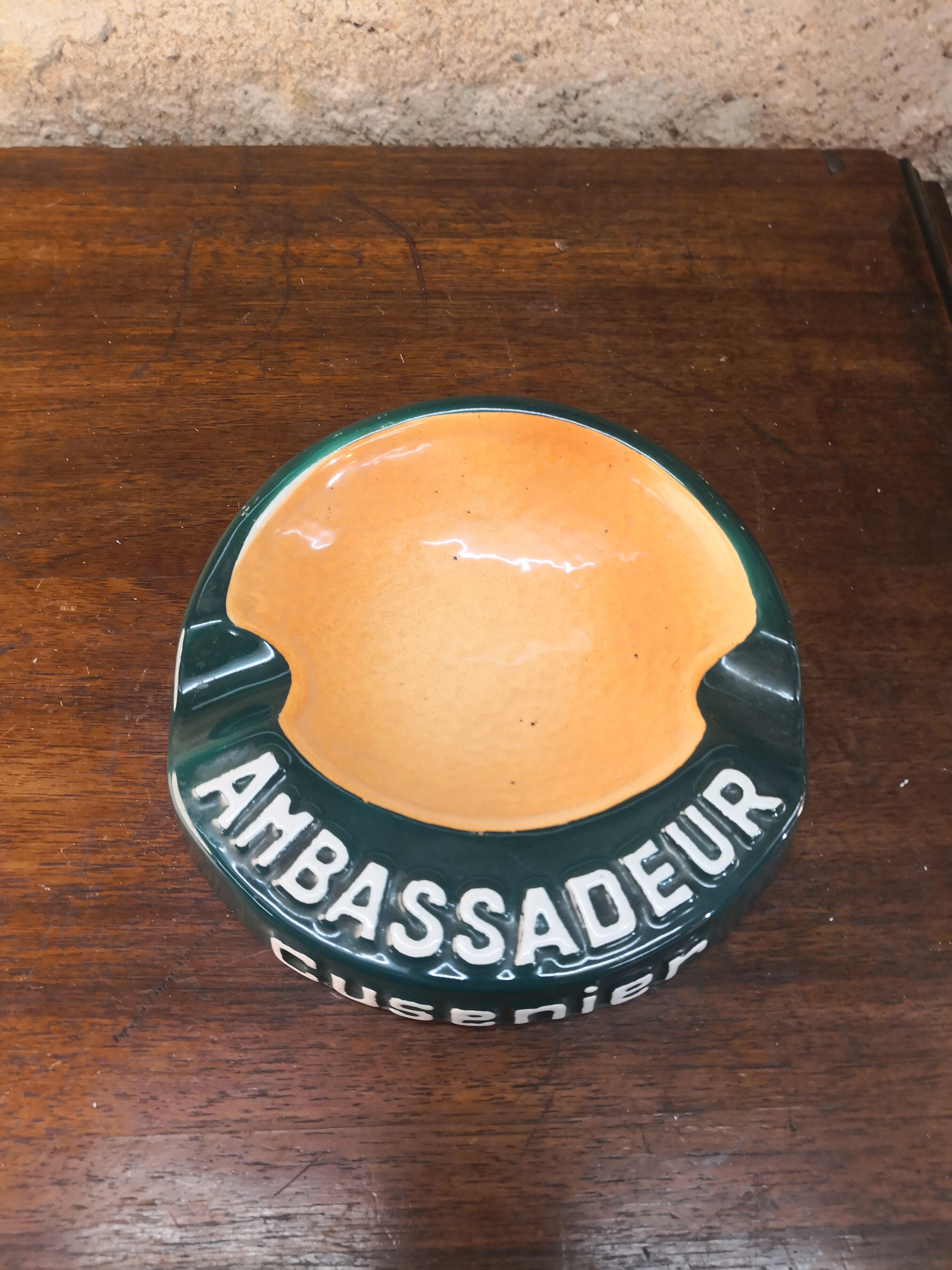 Advertising ashtray Ambassador Cusenier