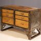 Industrial iron chest of drawers from the 1950s, Czechoslovakia