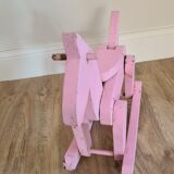 Old mini wooden rocking horse old rose original