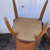 5 bridge armchairs in art deco leather