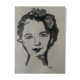 Contemporary portrait of a woman in ink