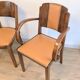 Pair of bridge armchairs and matching chairs – Art Deco style 1950