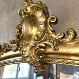 Antique mirror with pediment, 19th century