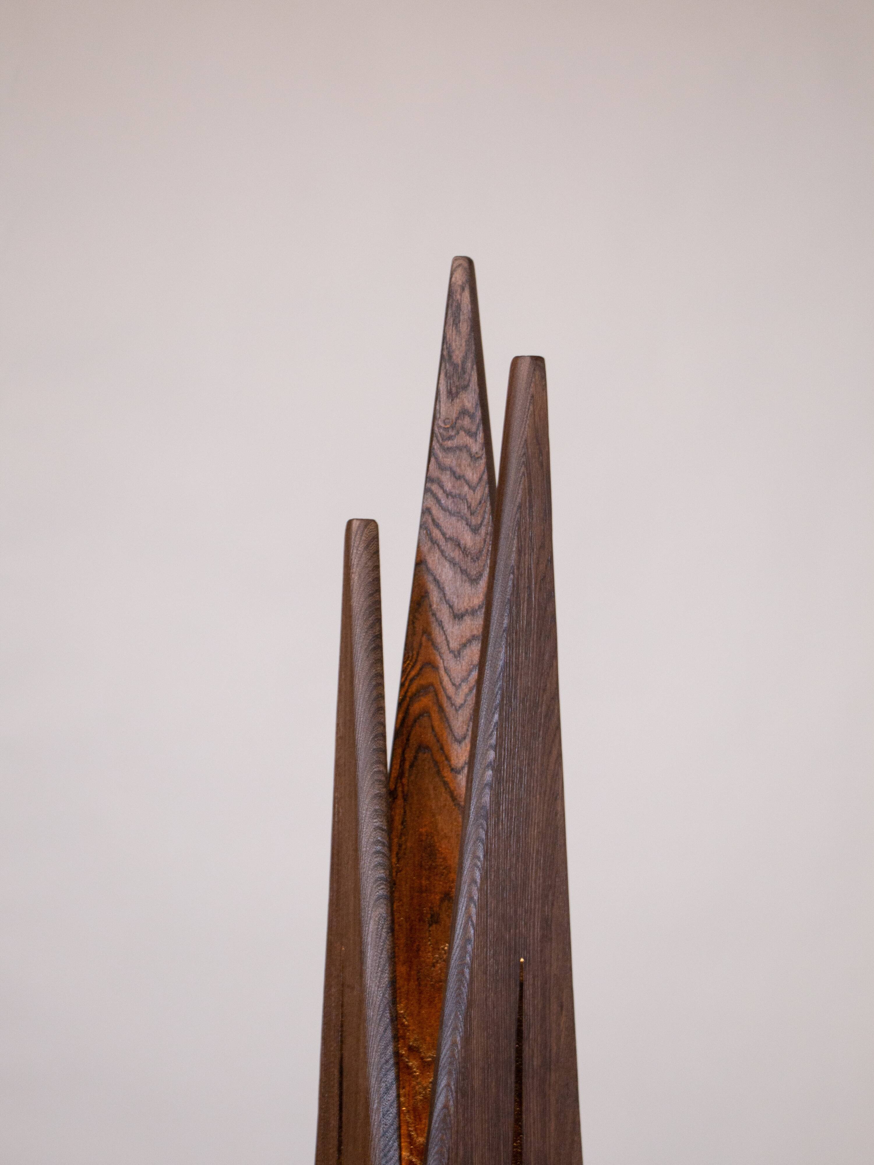 Sculptural Solid Wood Floor Lamp Post-Modern Light STRATA by Flowlight UK