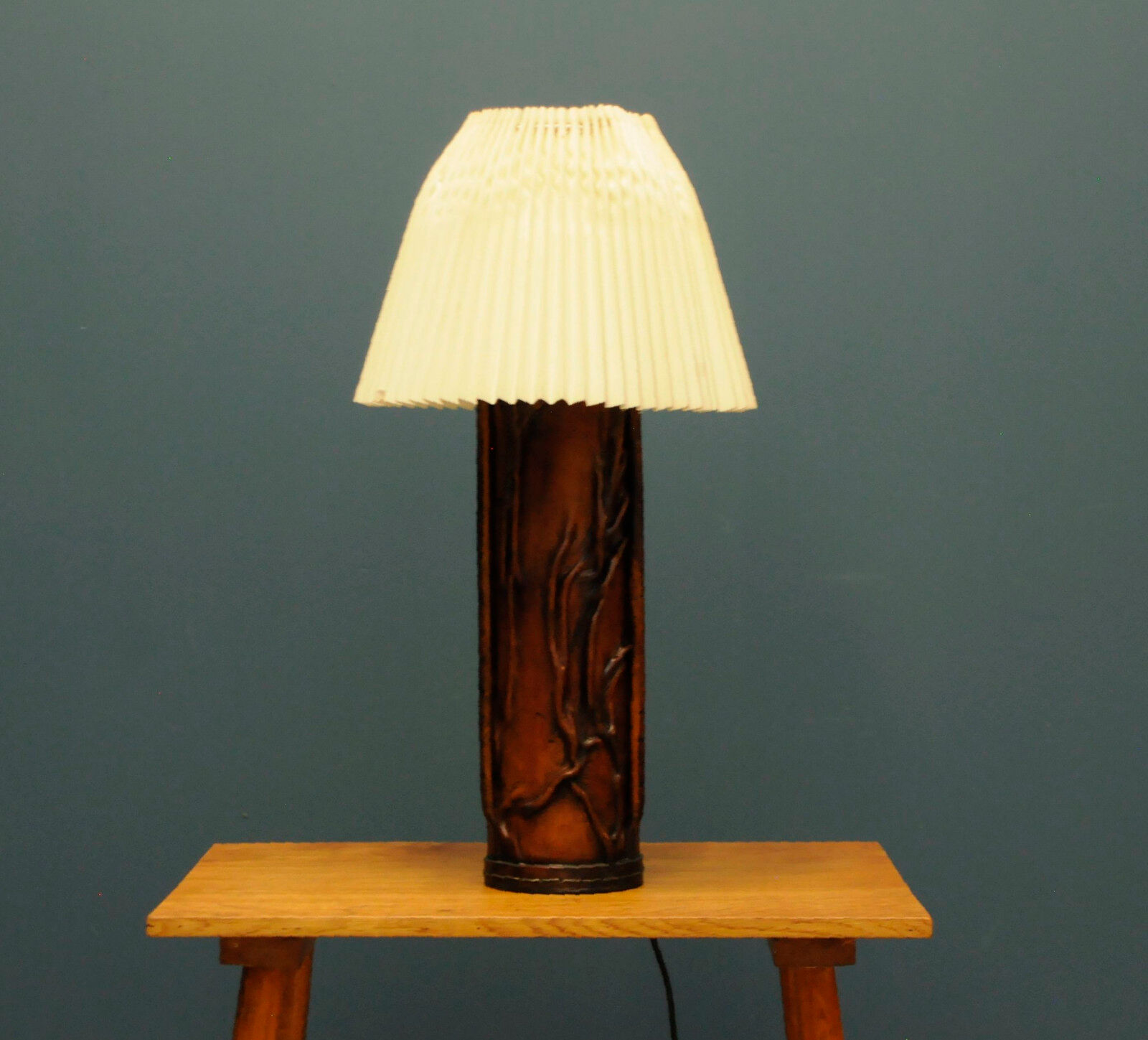 Large leather cabinet lamp