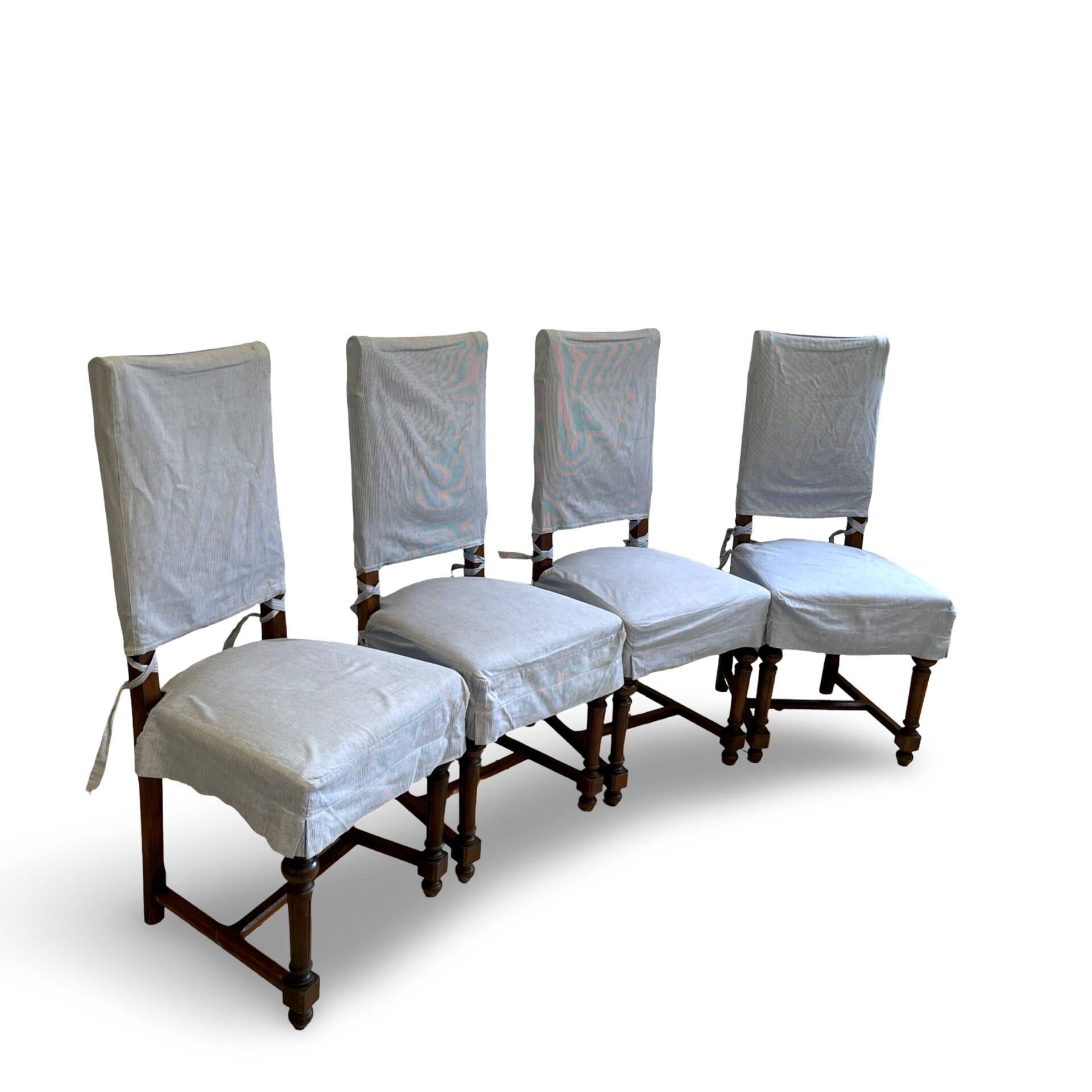 four Victorian dining chairs