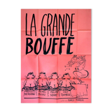 Original poster 1973 the great food reiser marco ferreri 120x160 cm