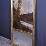 Golden wooden trumeau mirror, Louis XVI style – early 20th century