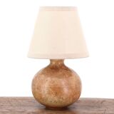 Brown ceramic lamp by pierre scheffer, 1970s