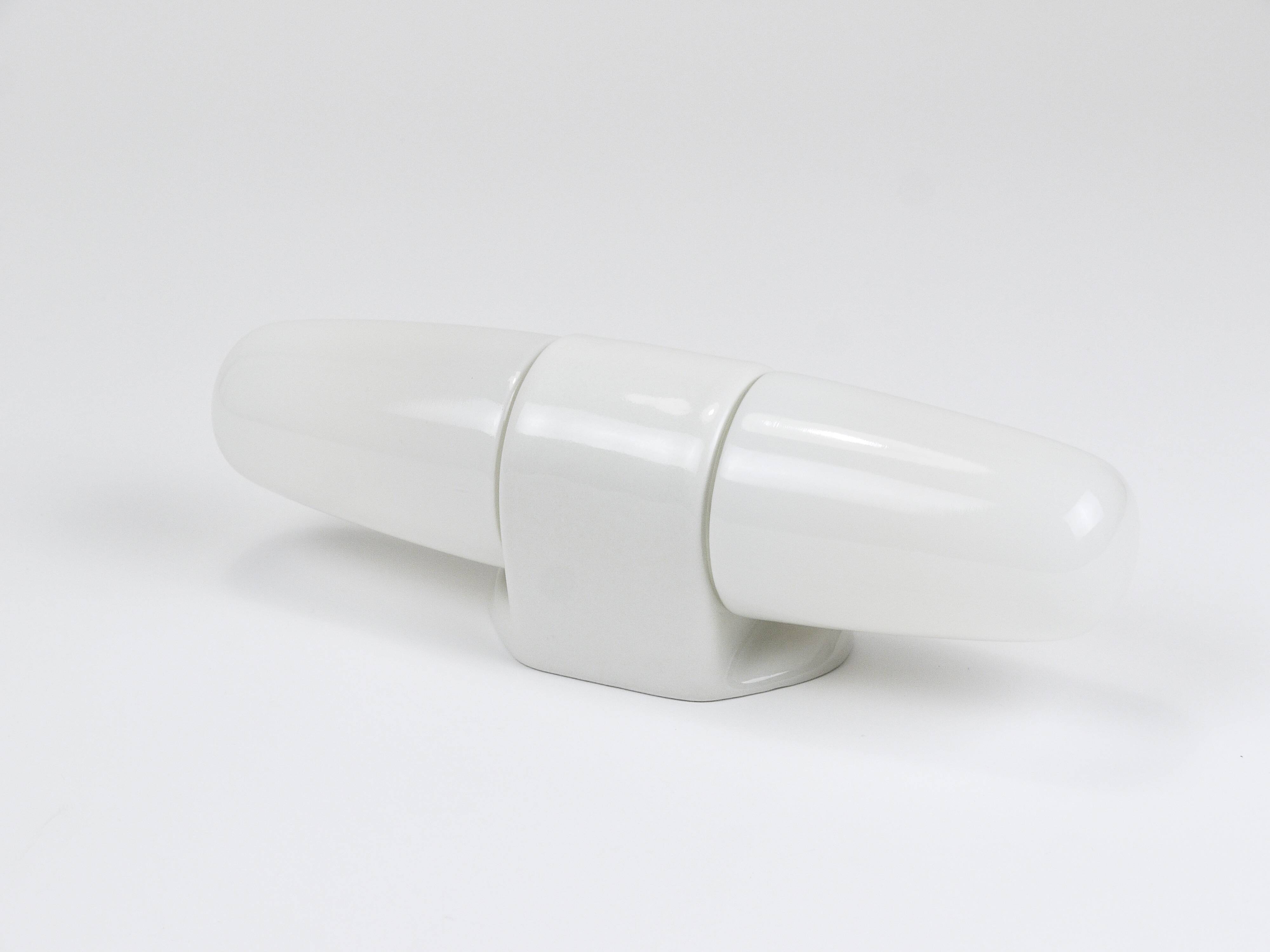 Wilhelm Wagenfeld Bauhaus White Double Sconce Wall Light, Germany, 1950s