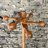 Scandinavian design pine coat rack 60s
