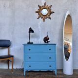 commode vintage bleu