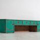 Antique oriental turquoise green TV cabinet (c.1900) #26