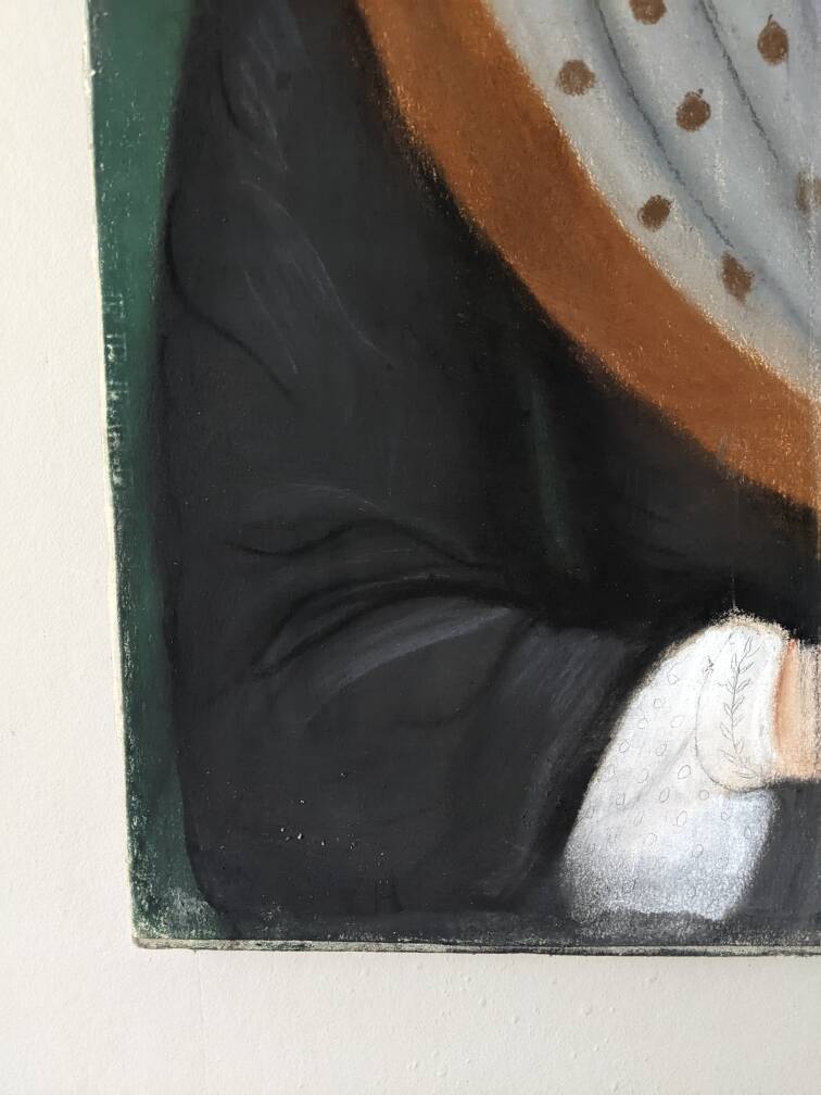 Old pastel vintage Breton portrait countryside decoration