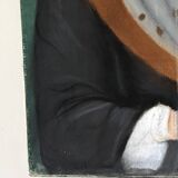 Old pastel vintage Breton portrait countryside decoration