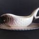 Fish service for 12 people in Longwy ceramic, Copenhagen model, 1960s
