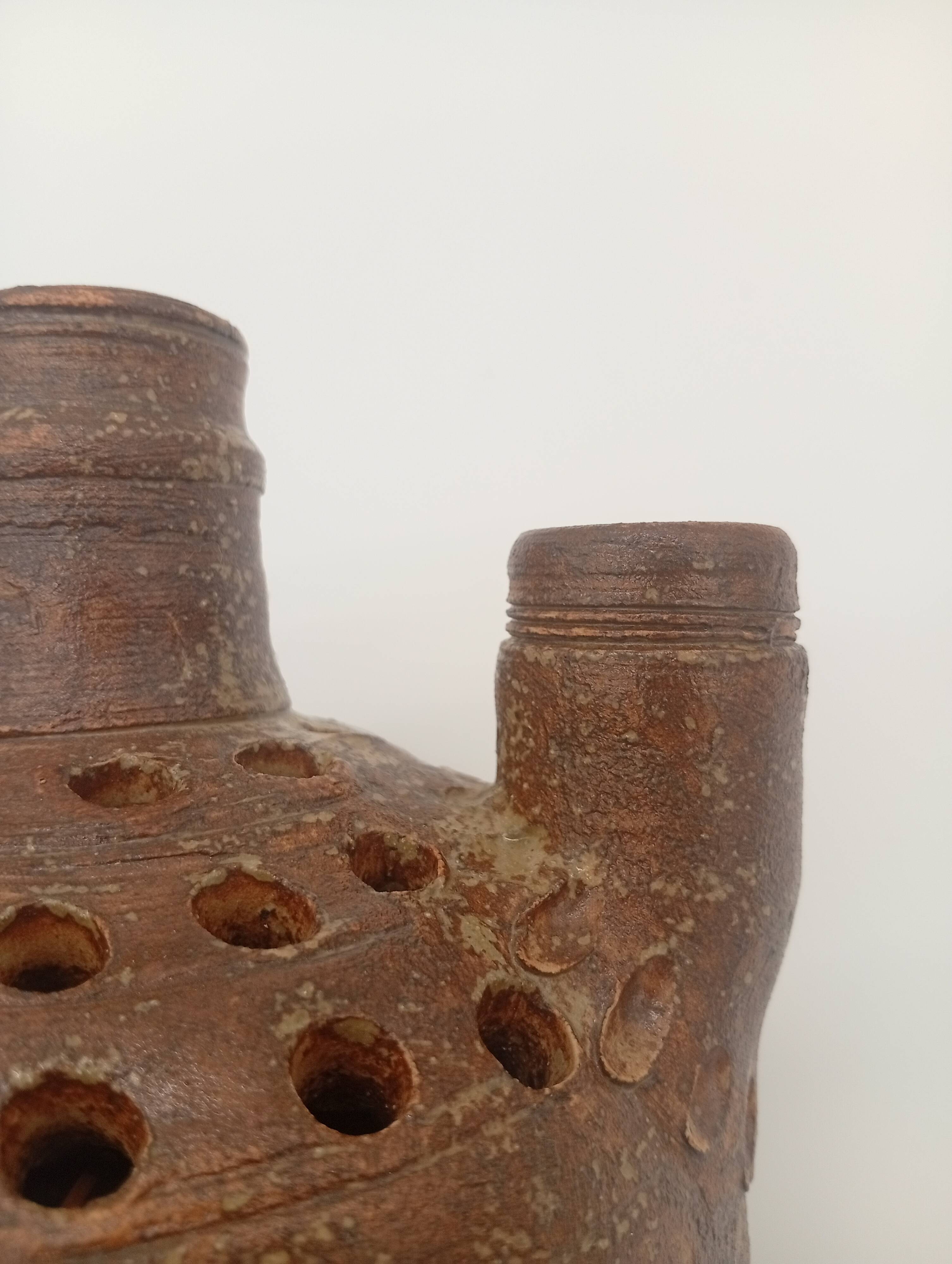 Vase Stoneware Multiple Fireplaces Pottery la Hulotte Caylus Ceramic Studio