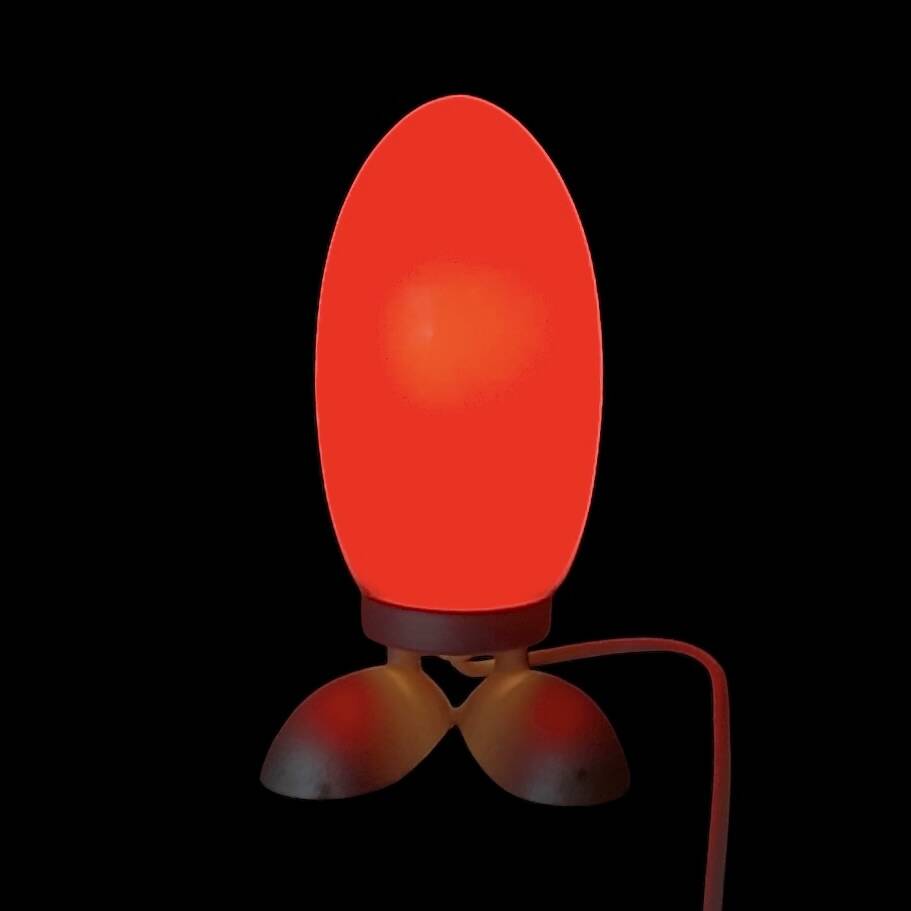 Vintage Fjörtön / Dino Egg red lamp - Tatsuo Konno for IKEA — 90s