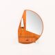 Rare mid-century modern Scandinavian wall mirror with a console and a light, 1950s