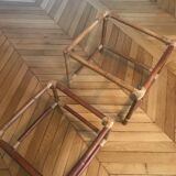 Lot de 2 tables basses gigognes en bambou