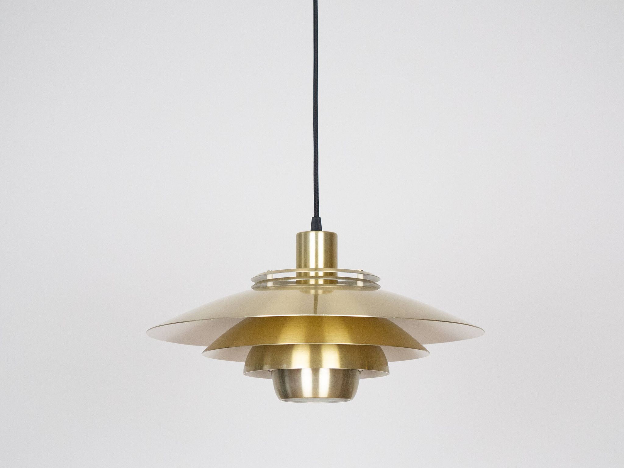 Danish vintage pendant lamp Dania by Kurt Wiborg, Jeka, 1980s
