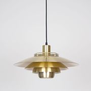 Danish vintage pendant lamp Dania by Kurt Wiborg, Jeka, 1980s