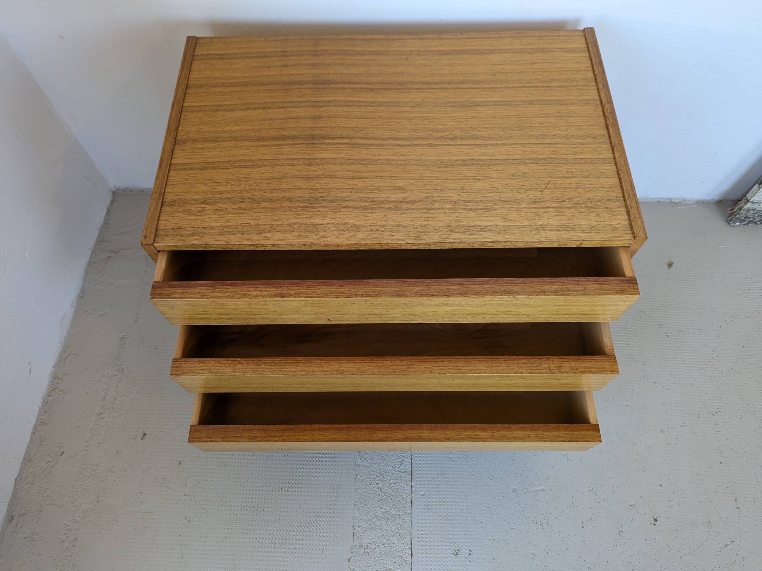 Small chest of drawers, bedside table from the 60s, rosewood.