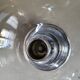 Outdoor glass candle holder in smoked glass and chrome