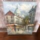 Old painting caroline burnett view of paris sacred heart oil on canvas