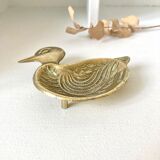 Brass ashtray duck