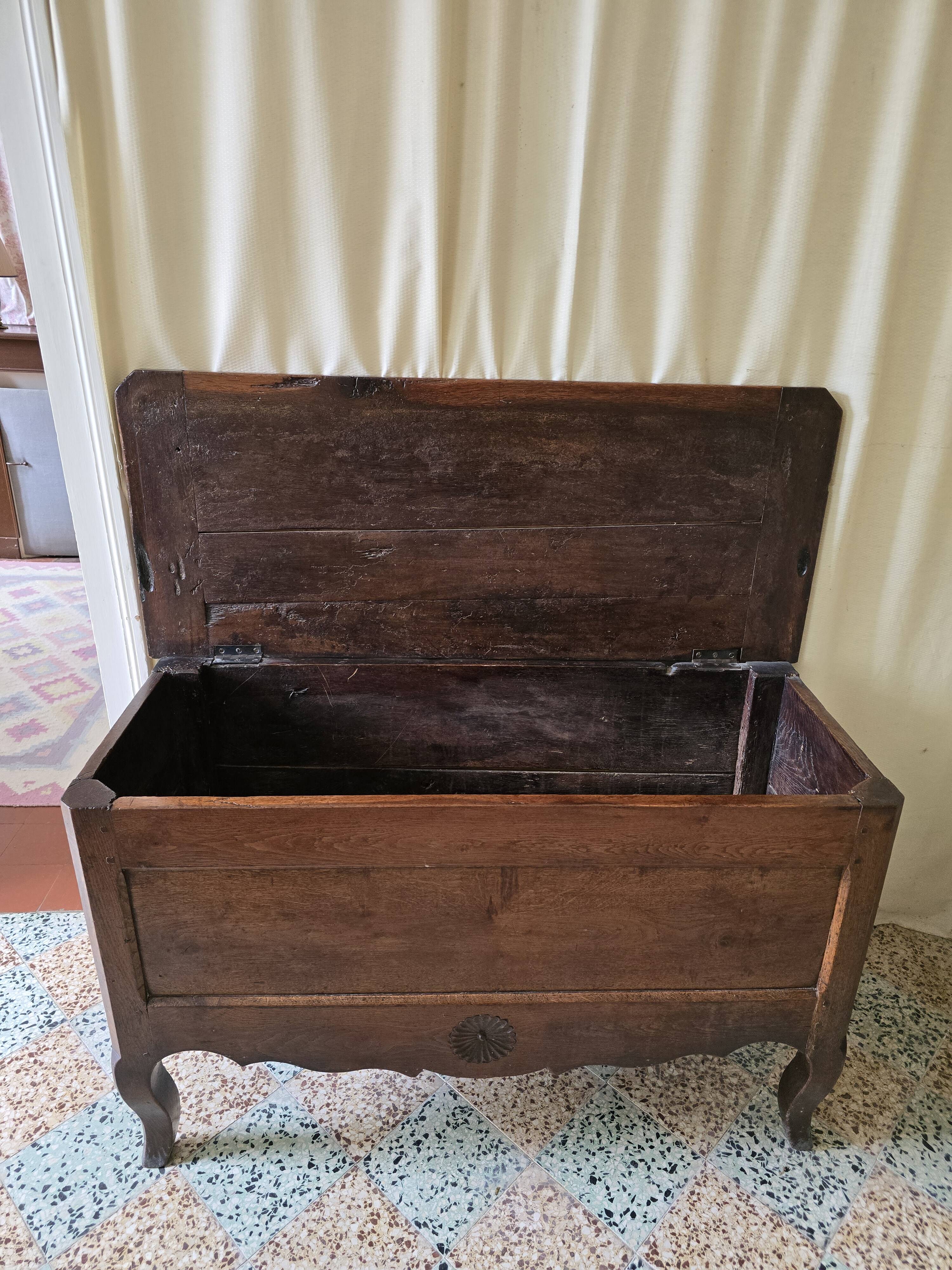Antique trough / antique chest in solid oak – late 19th / early 20th century