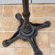 Vintage cast iron and brass "standing" bistro table, 109 cm