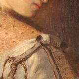 Portrait peint d'une jeune noble du XIXe siècle
