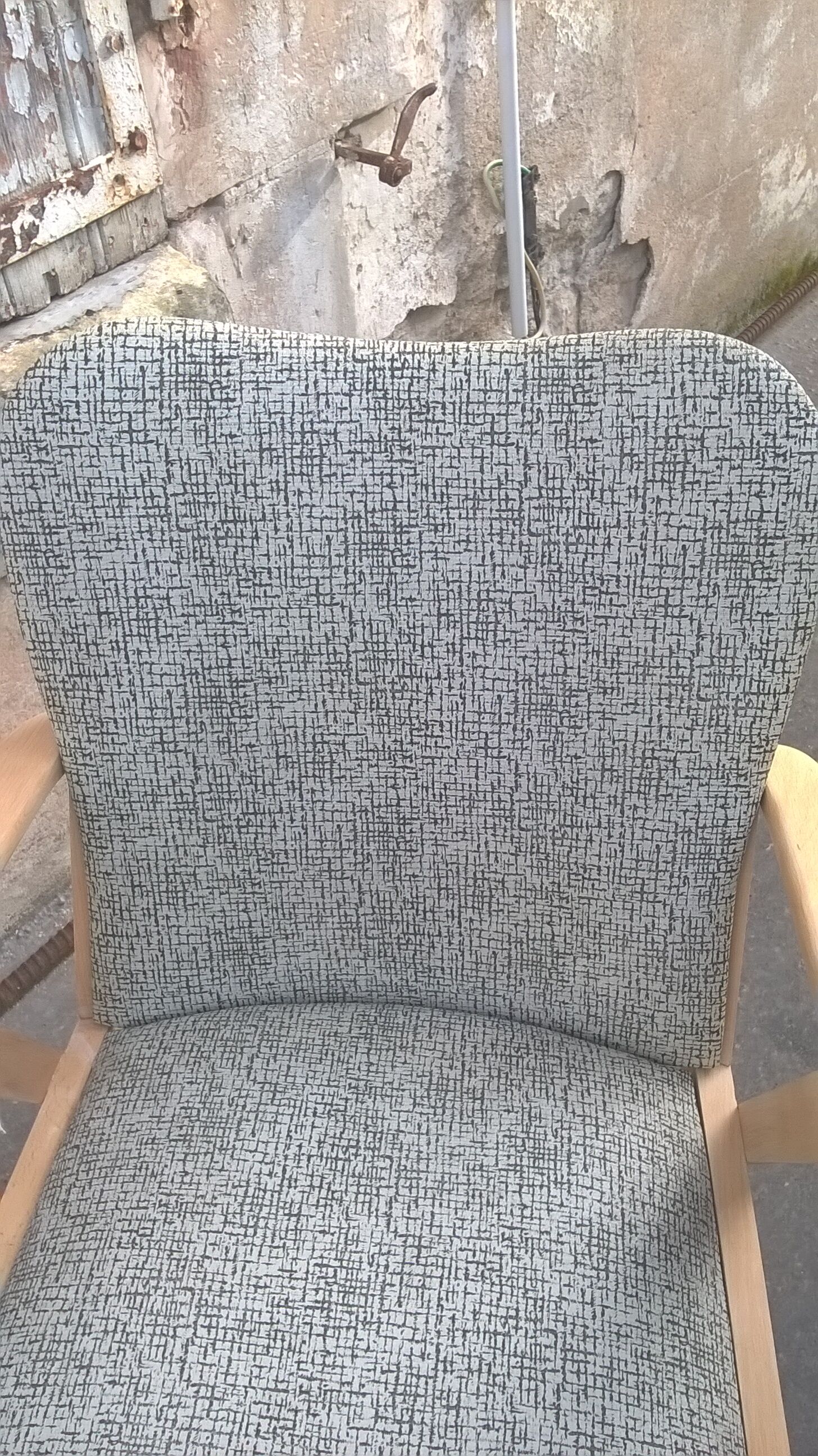 Scandinavian compass foot armchair