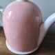 Théière tisanière vintage porcelaine cloche rose guy degrenne salam
