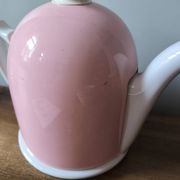 Vintage teapot herbal infuser porcelain bell rose Guy Degrenne salam