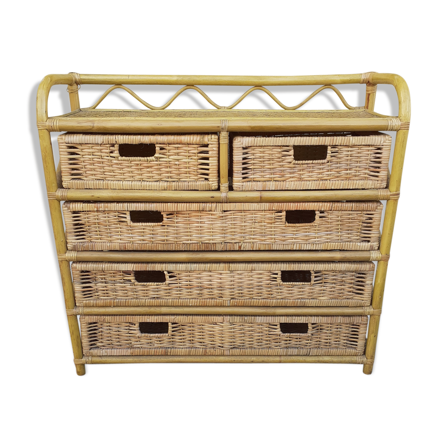 Rattan dresser