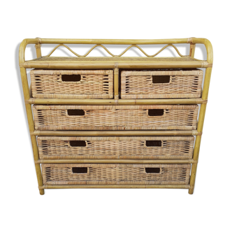 Rattan dresser