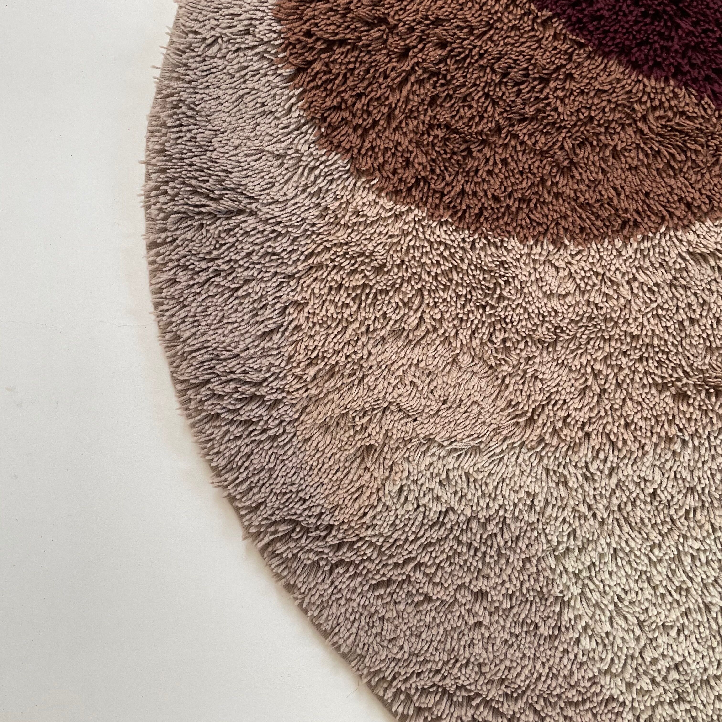 Multi-color high pile rug Desso, Netherlands, 128cm